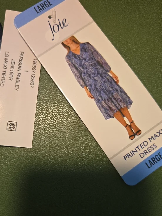 Joie Blue Floral Print Dress - Picture 4 of 4